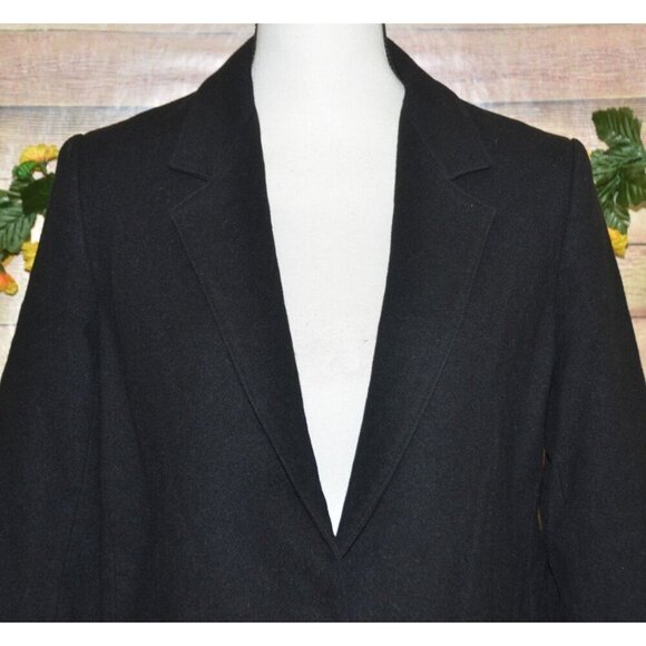 Vintage Forecaster Ladies 9/10 Black Pure Wool Blazer Jacket Career Academia - Picture 2 of 10